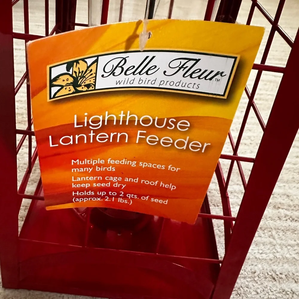 Hiatt Manufacturing Large Lighthouse Lantern Bird Feeder (50125) Red - Picture 12 of 16